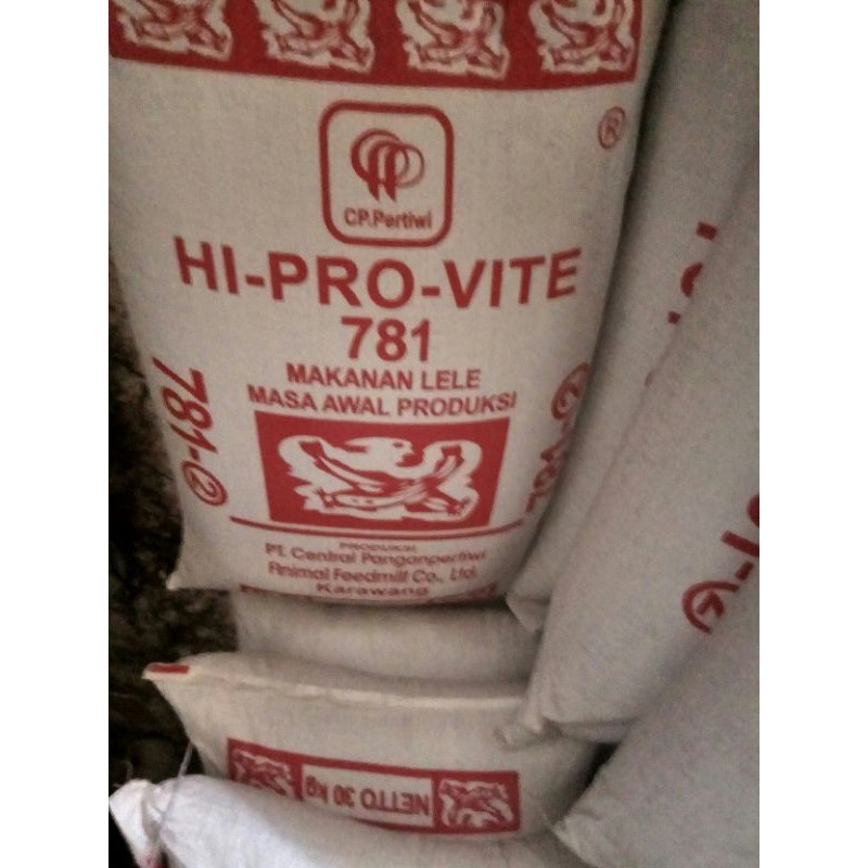 781-2 karungan 30kg pelet ikan HI-PRO-VITE pakan pellet mujair lele gurame nila ikan mas koi gabus