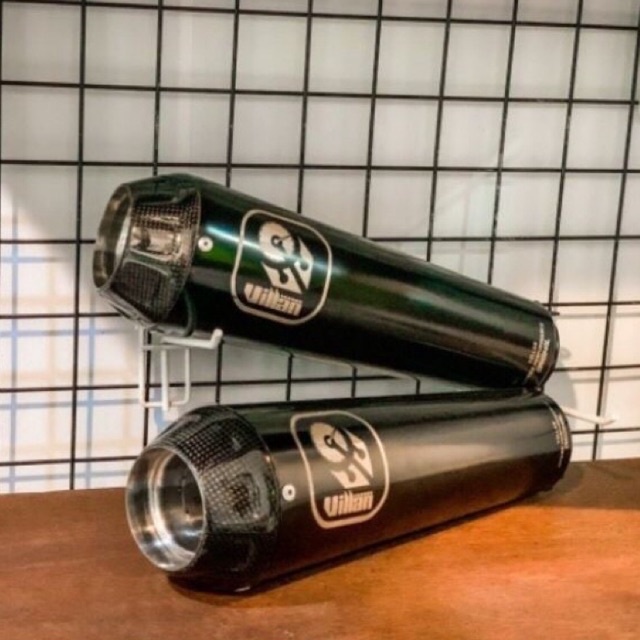 (ORIGINAL) KNALPOT VILLAN PRO2 BLACK CARBON END CUP SLINCER ONLY