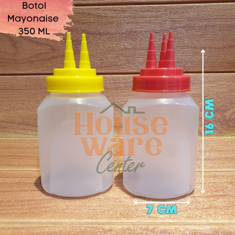 [ TAKUMA ] Botol Mayonaise 350ml / Botol 3 lubang / Botol Mayonaise Plastik / Botol Plastik