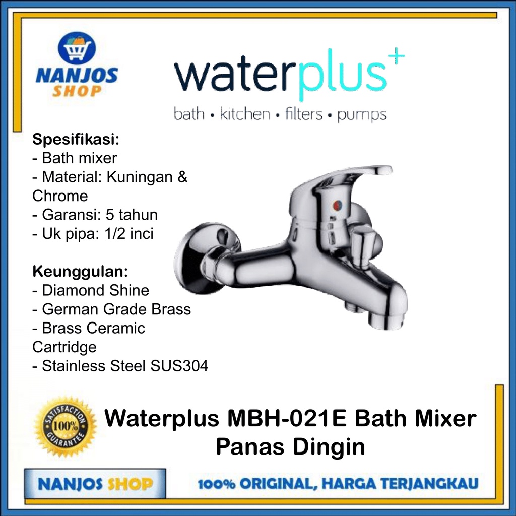 Waterplus Keran Kran Mixer Panas Dingin Bathtub Mandi Mbh 021e Mbh021e