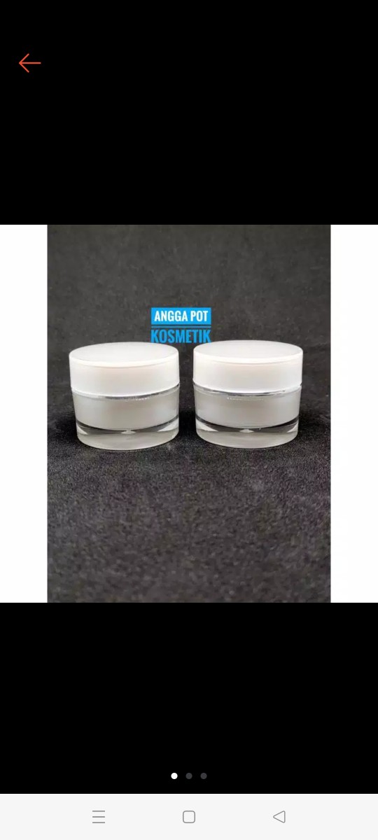 Pot Acrylic Putih 10gr List Silver
