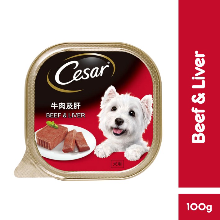 CESAR® Makanan Anjing Basah 100g - Isi 1-Beef & Liver