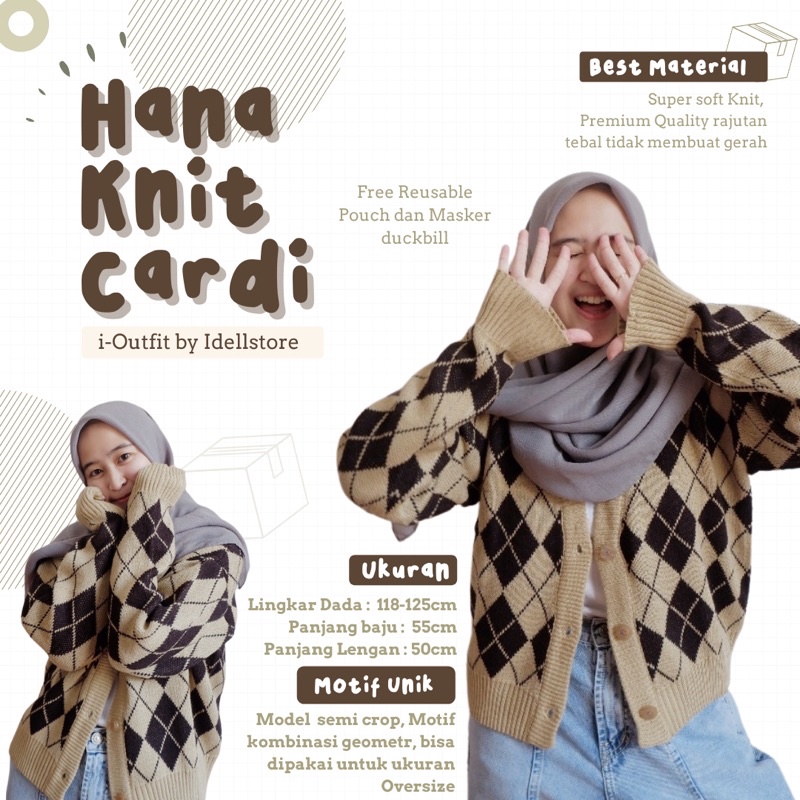 Hana Knit Cardi • Cardigan Rajut Premium