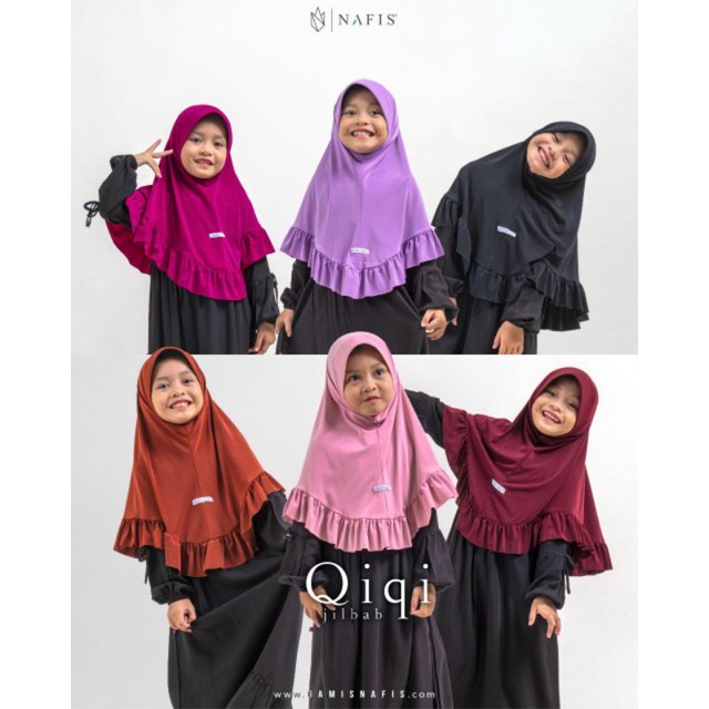 JILBAB QIQI KIDS/JILBAB JERSEY/HIJAB ANAK