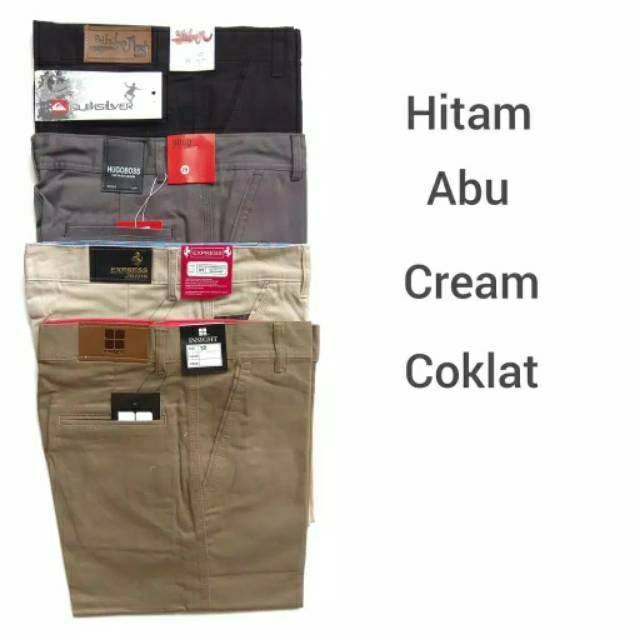 Celana pendek pria chino kualitas premium size 27-44