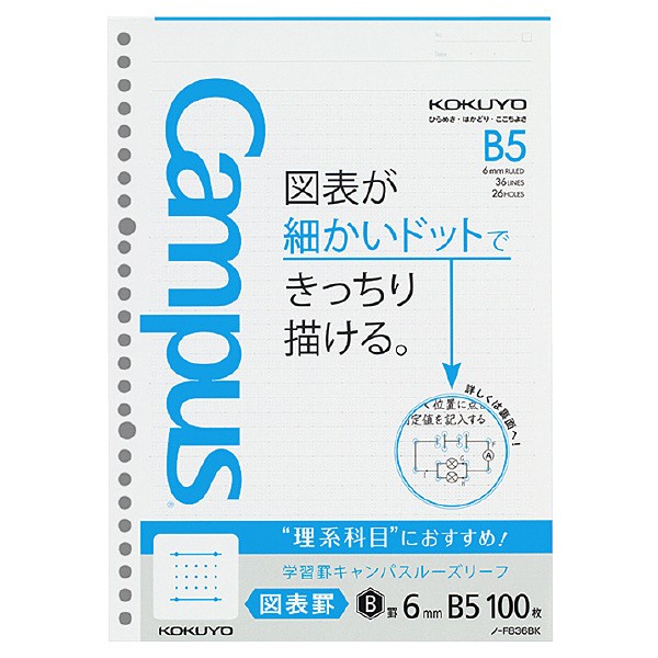 

Campus Loose Leaf Chart Ruler 6Mm B5 - 100Lembar 043