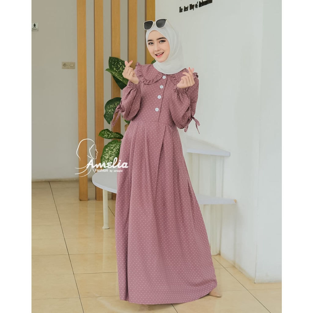 SHAKILLA PREMIUM ORI// MESHWA DRESS POLKADOT ORI Y AMELIA// GAMIS POLKADOT// GAMIS KEKINIAN