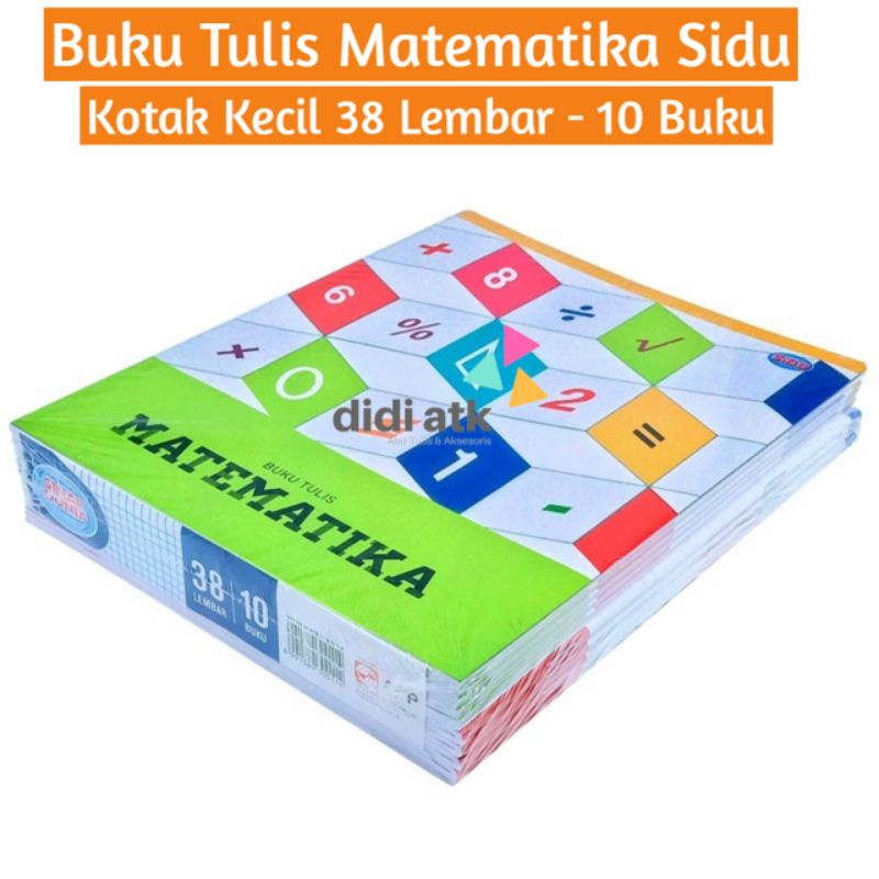 

Buku Tulis Matematika Sidu 38 Lembar 10 Pcs Kotak Kecil Sinar Dunia