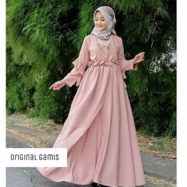 GAMIS SYAR'I WANITA GAMIS MUSLIMAH LEBARAN OOTD BAJU LEBARAN