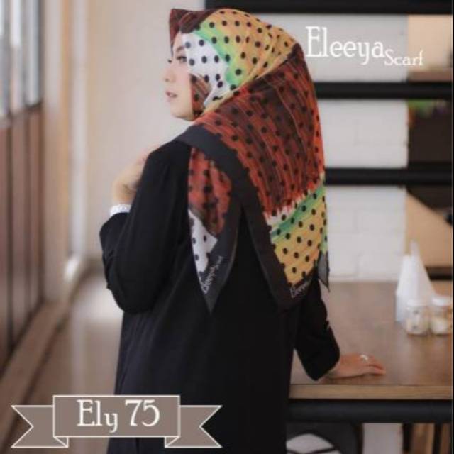 HIJAB SEGIEMPAT MOTIF  ELY 75 II Eleeya Scarf