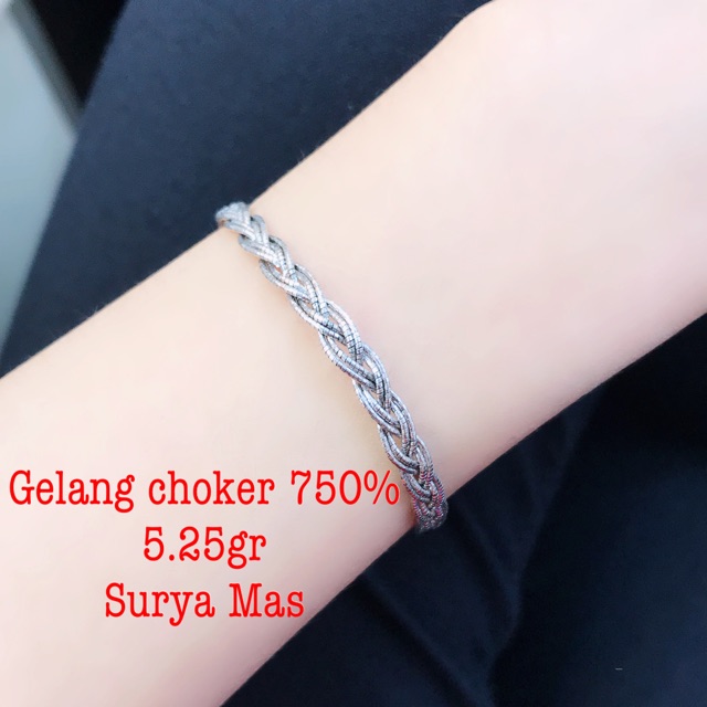 Gelang choker emas 750%