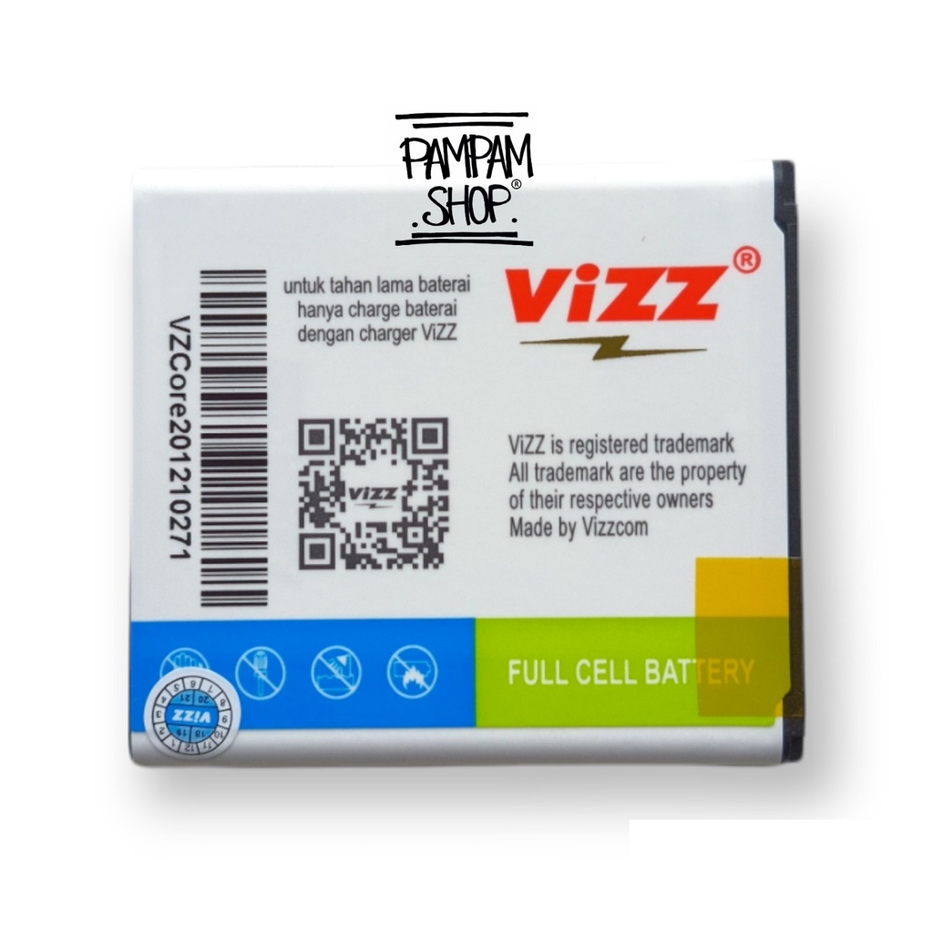 Baterai Vizz Double Power Original Samsung Galaxy Core 2 G355H G355 Batre Batrai Battery Ori HP Handphone