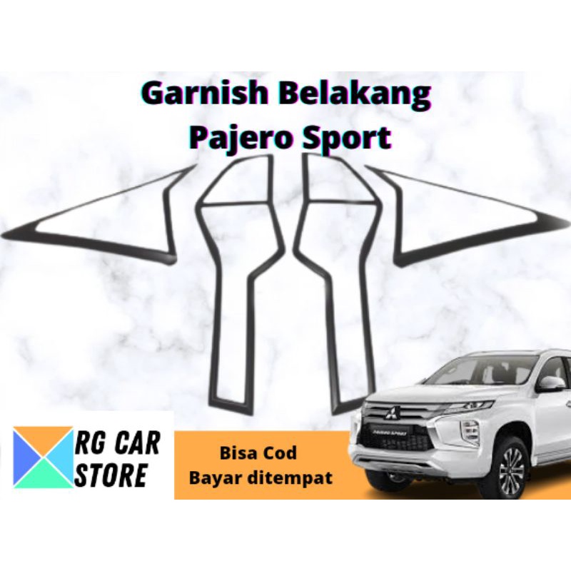 GARNISH PAJERO SPORT 2021 DEPAN BELAKANG-GARNIS LAMPU PAJERO 2021 DEPAN BELAKANG