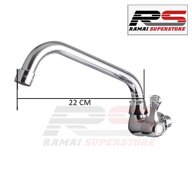 Keran Dapur Kran Cuci Piring Sink Stainless Tembok