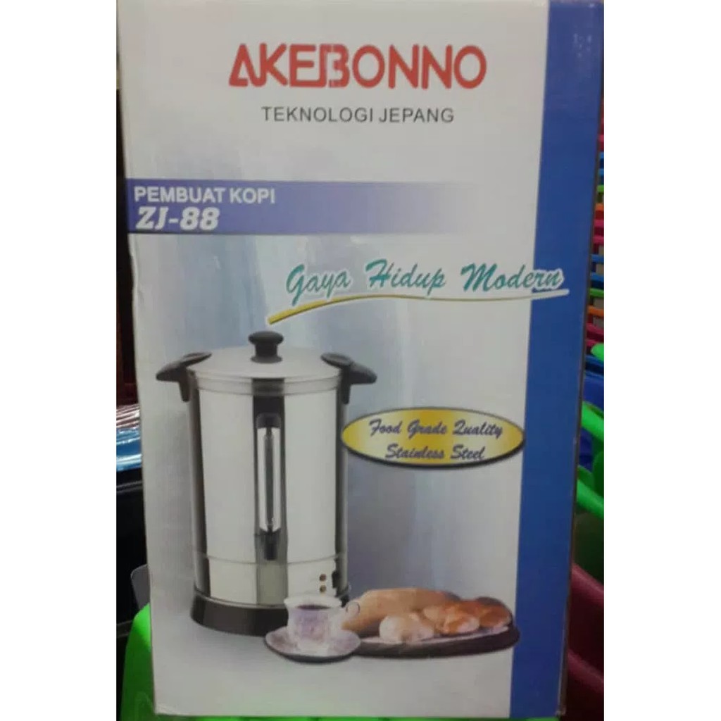 Akebonno ZJ 88 tempat kopi teh panas stainless (gojek & grab) akebono