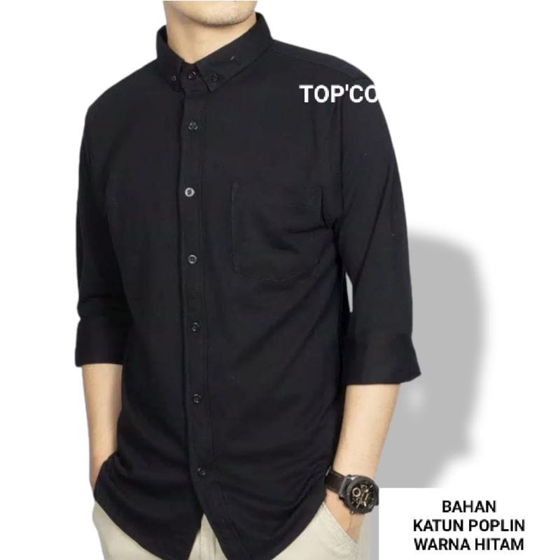 KEMEJA PRIA MENS POLOSAN LENGAN PANJANG COOLMAN PAKIAN PRIA CASUAL PAKAIAN DINAS PNS KERJA SIZE MLXL