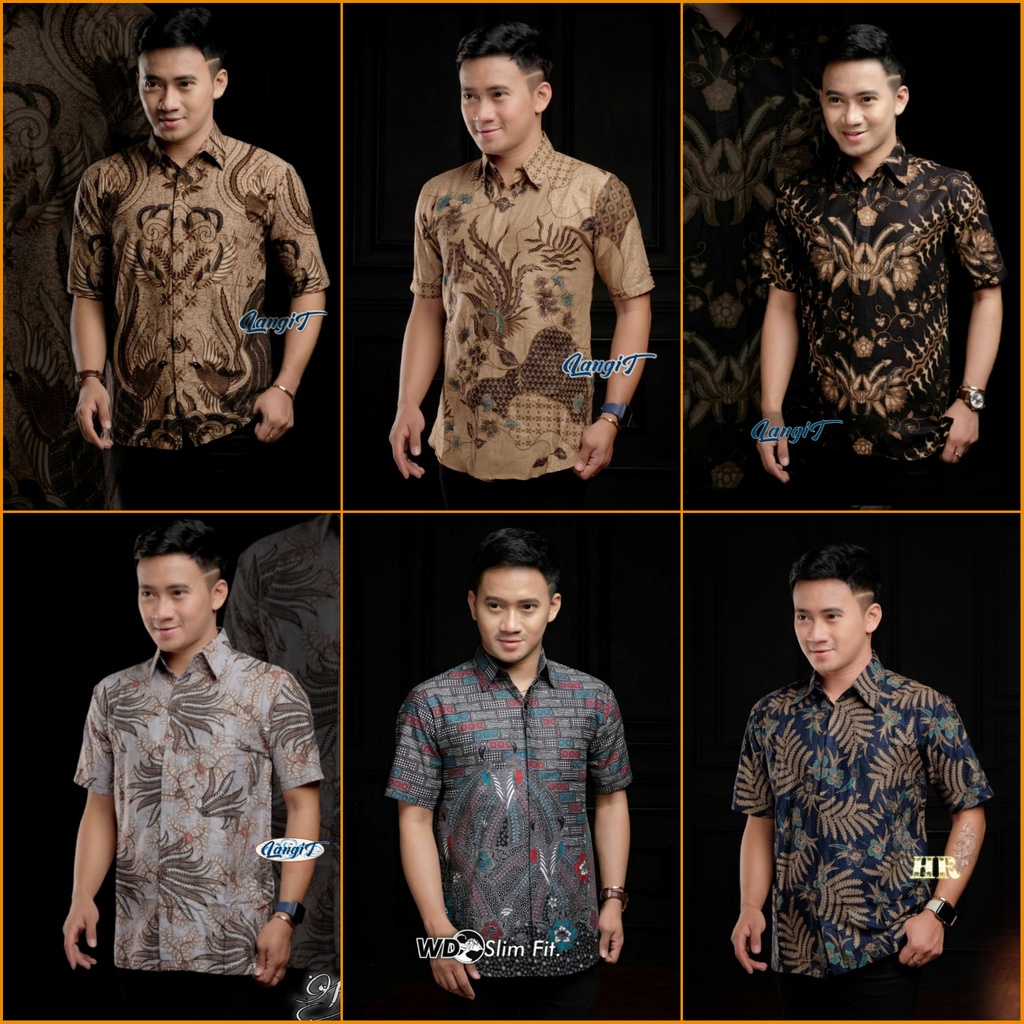 Kemeja Batik Pria Lengan Pendek size M L XL Batik Lengan Pendek Mewah Berkualitas