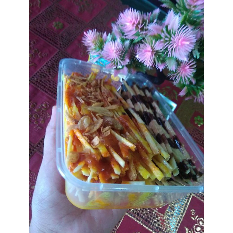 

Mie Gepeng box 500ml bumbu basah luged spesial bawang goreng cryspiii