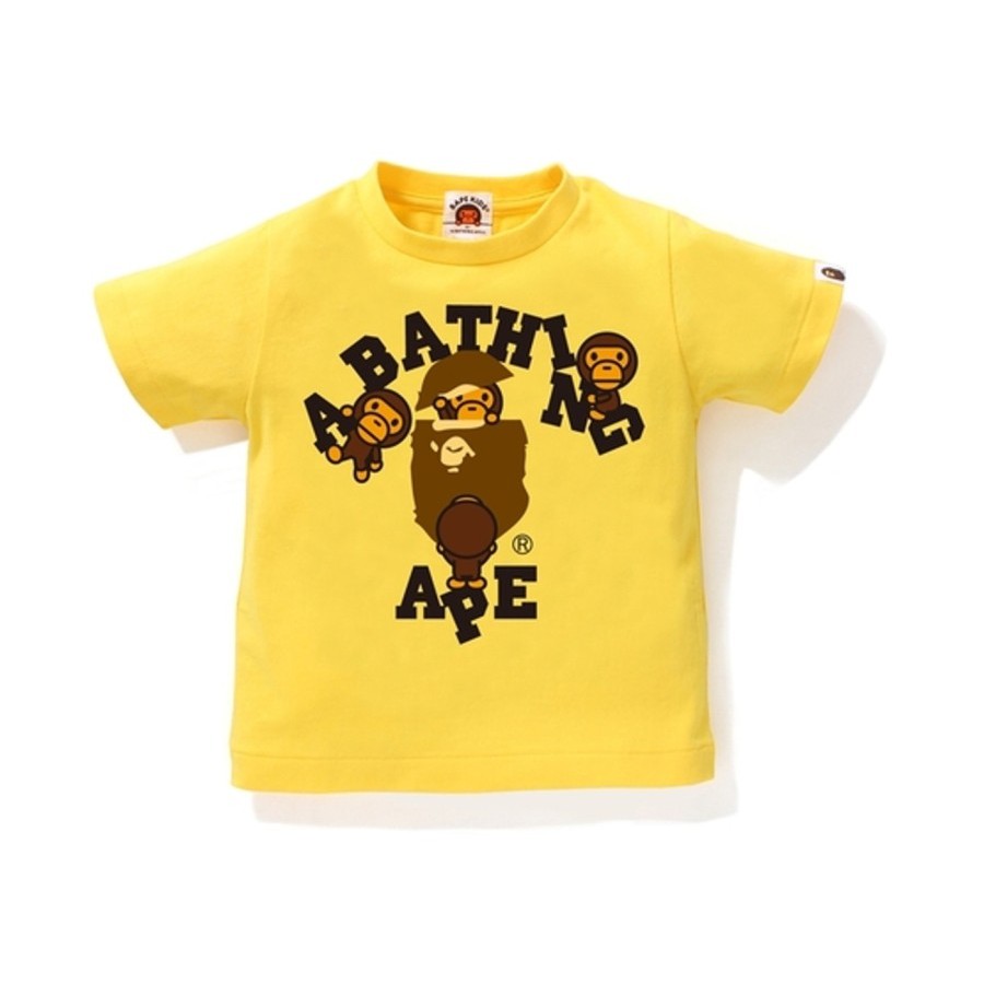 BAPE Kids Original, A Bathing Ape Yellow Milo Tee T-Shirt, Baju