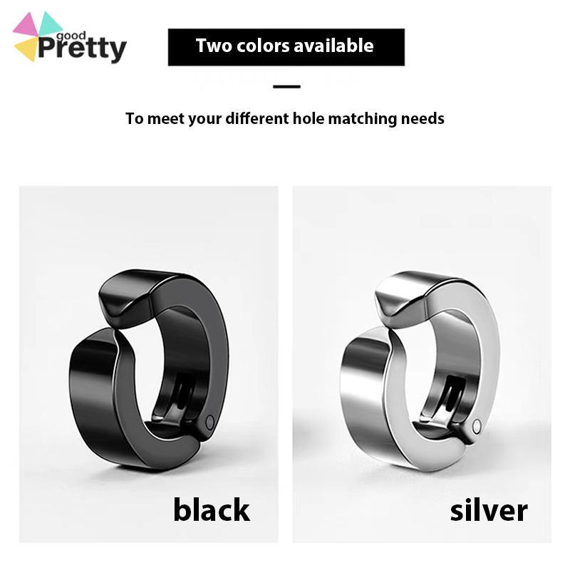 Anting Magnet pria Wanita anting Klip On Cuff Tanpa Lubang Telinga Palsu Bahan Titanium Steel