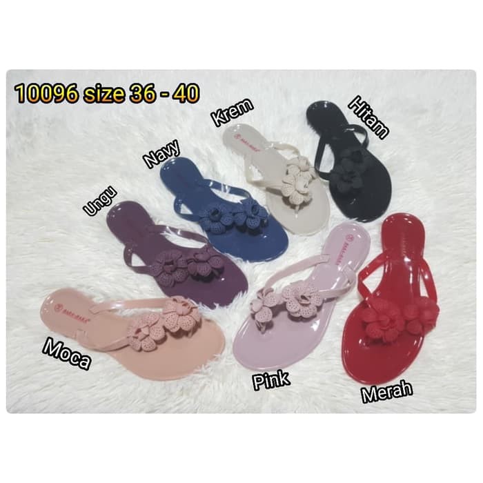 jelly sandal wanita bara bara sendal jepit barabara import 10096