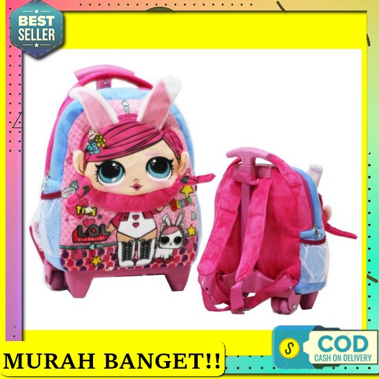 Tas Troli Anak Perempuan Tas Dorong Anak Tas Sekolah Anak Tas Roda Ana Promo Tas Trolley Anak Seko