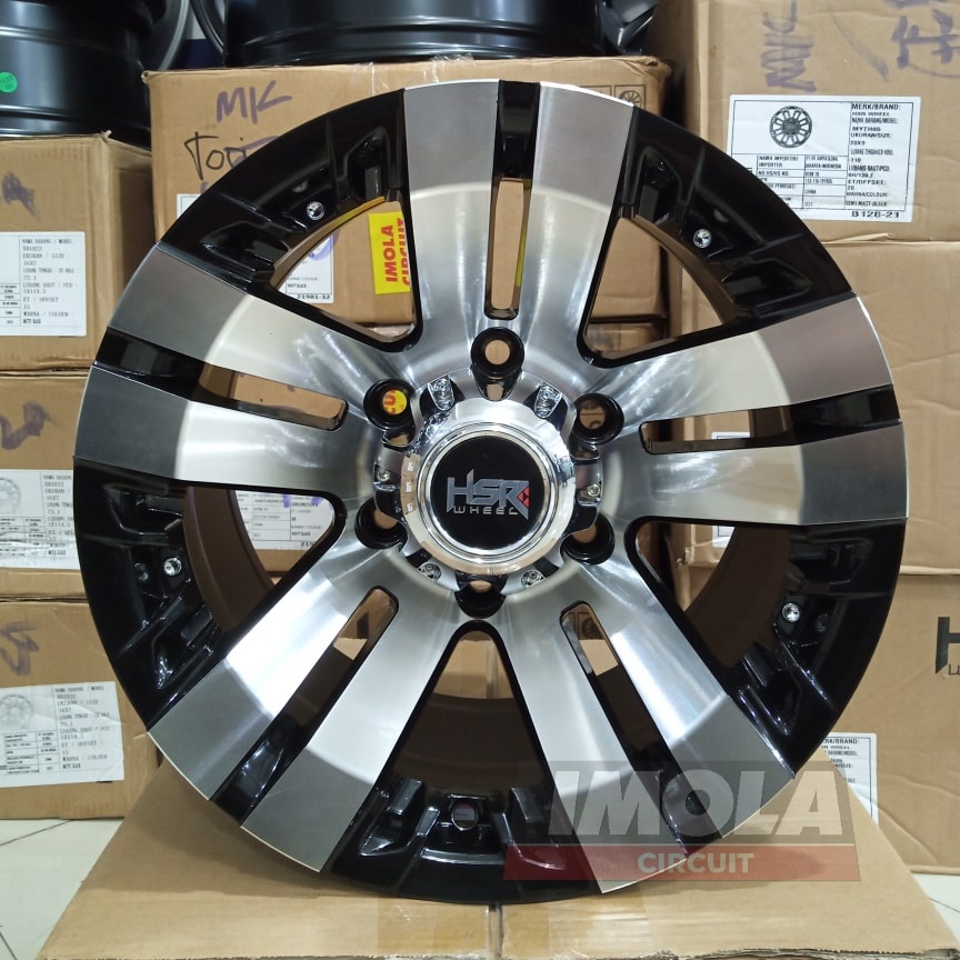 Jual Velg mobil racing ring 15 HSR wheel baut 6x139,7 lebar 8 Hitam