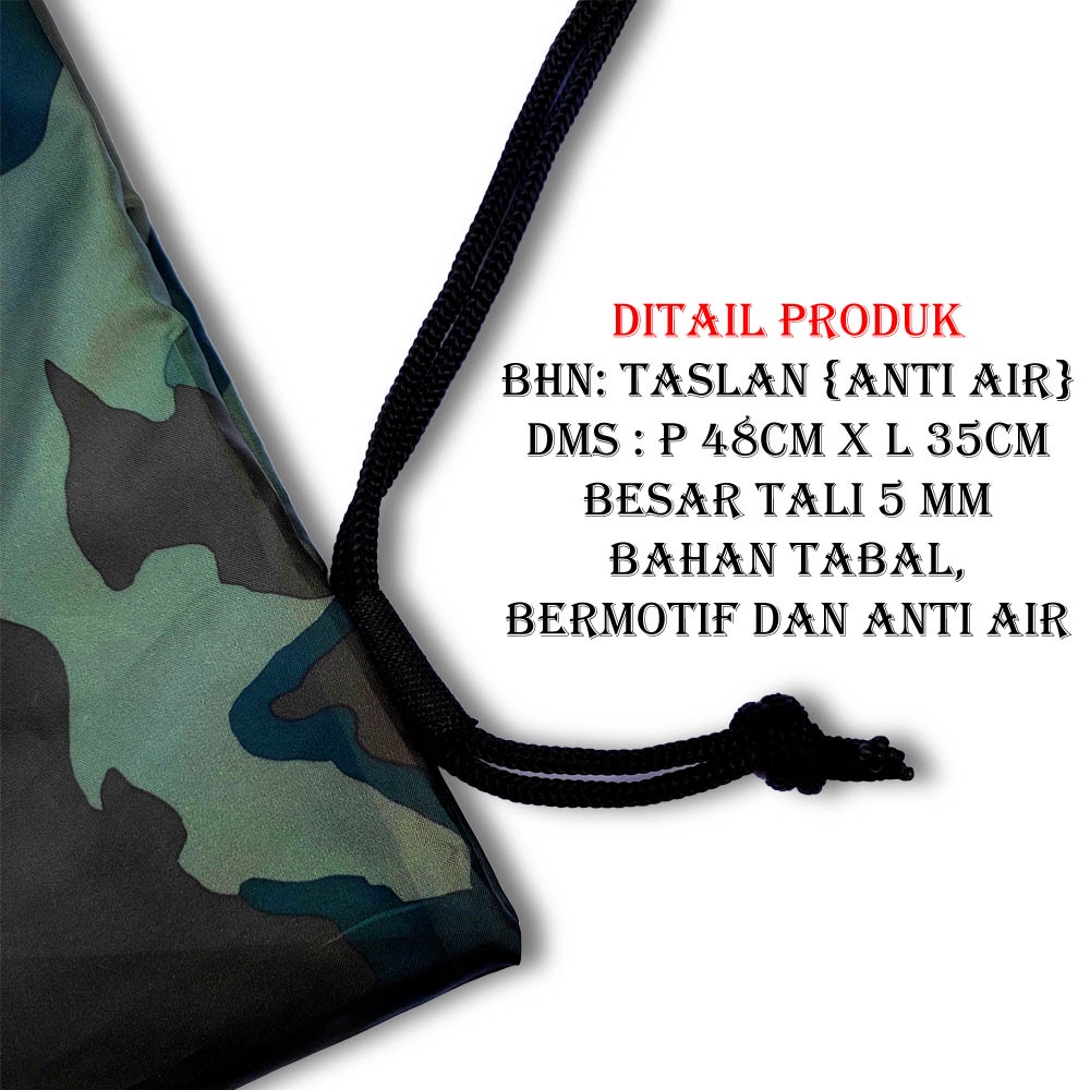 &quot;TERMURAH&quot; Tas Serut Tas Fashion Tas Murah Tas Futsal Dan Bola Tas Motif ARMY