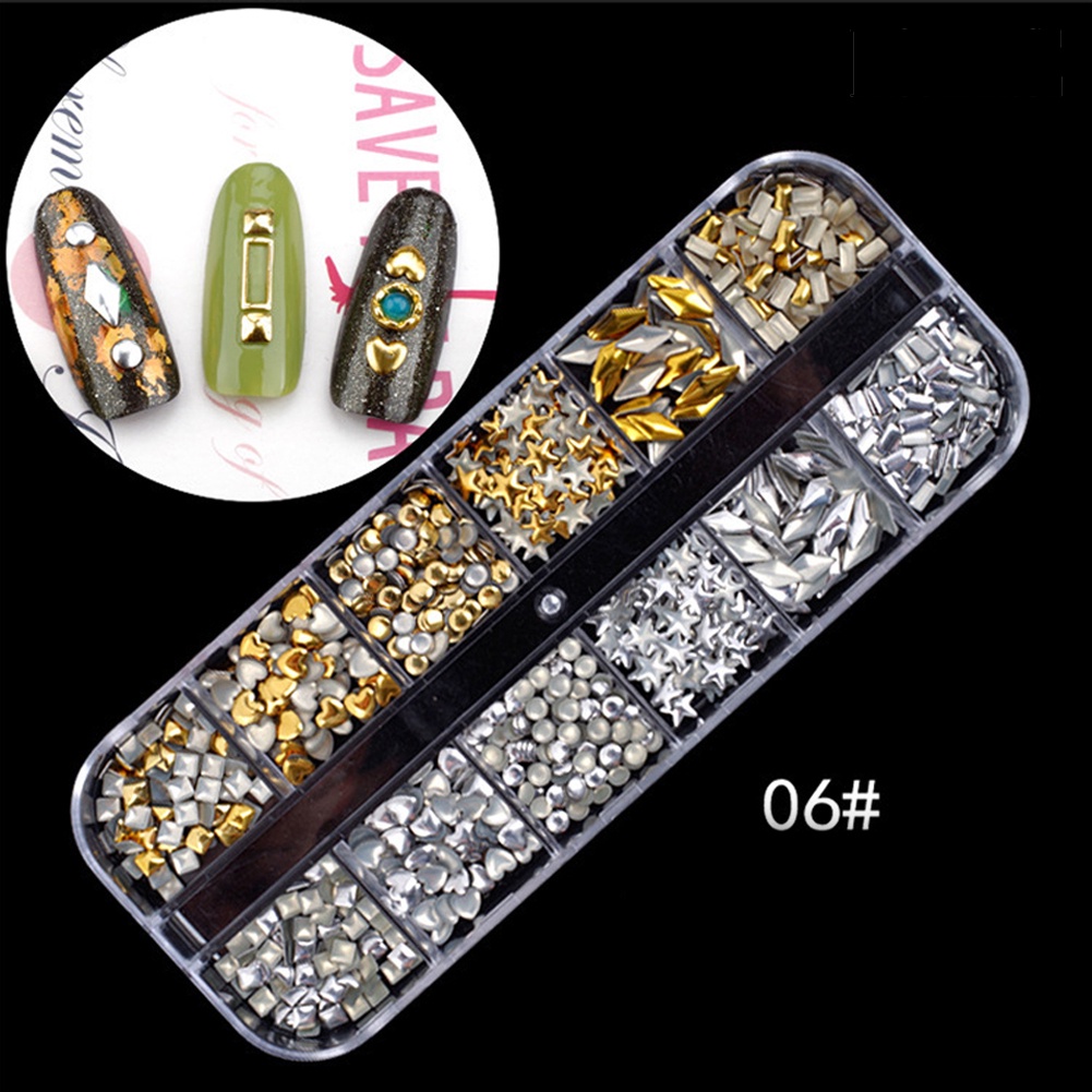 Providence Glitter 3D Nail Art Rhinestones Dried Flowers Jewelries Gems Beads Decorations