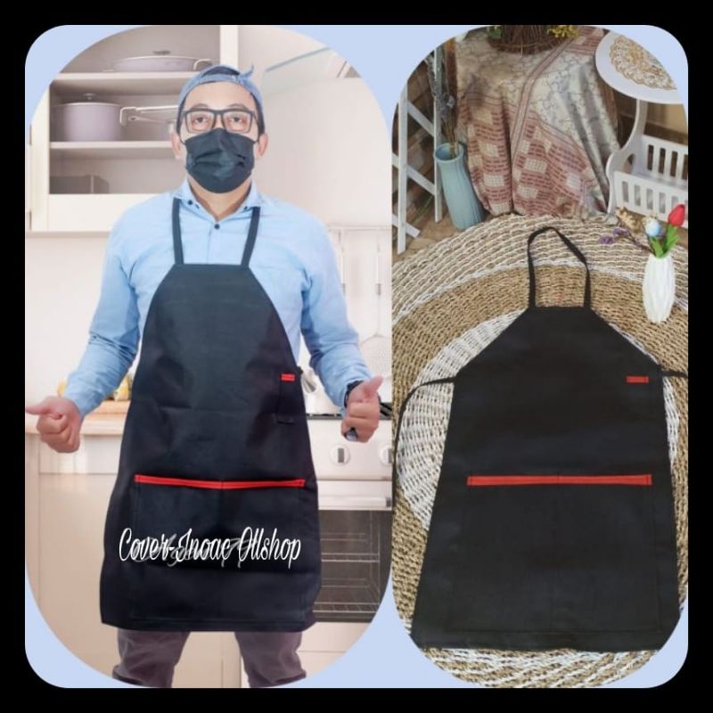 [TERMURAH] Celemek Masak Apron Barista Waiters Cheff Barbershop