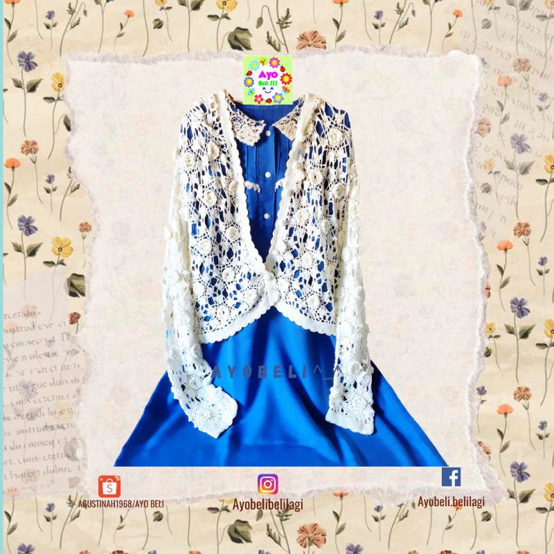cardi handmade cardi rajut cardigan kardigan cardi bunga cardi jepang kardi korea cardi korea