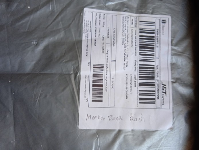 Kemeja Pria Modern Kombinasi Batik Perada Mete Putih