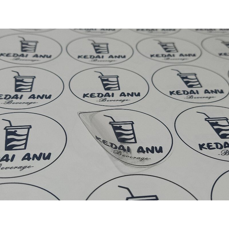 

Stiker Kemasan A3 transparan label jualan produk