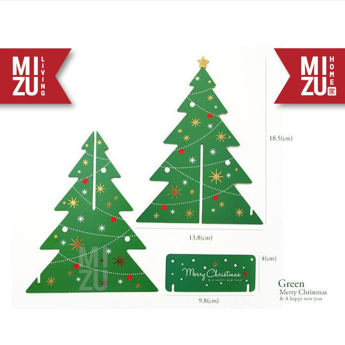 MIZU KURISUMASU TSURI Christmas Tree Pop Up 3D Card Kartu Ucapan Natal 3D