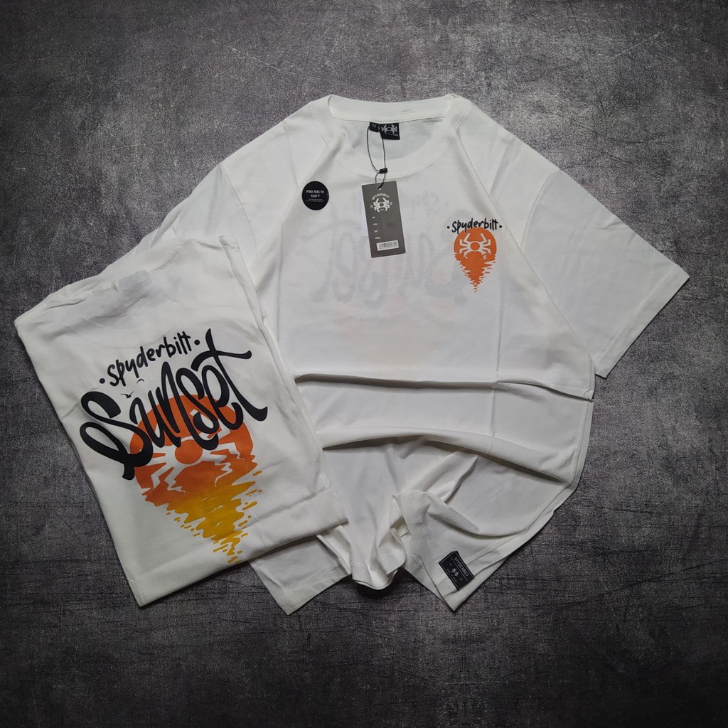 KAOS SPYDERBILT SUNSET PUTIH TSHIRT SPYDERBILT TSHIRT PREMIUM DISTRO