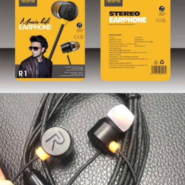 Handsfree realme R1 hf realme super bass earphone-headset