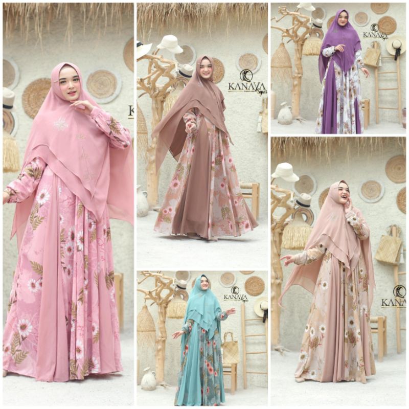 GAMIS SYAR'I SUMAAYA BY KANAYA GAMIS SET KHIMAR GAMIS JERSEY KANAYA ORI