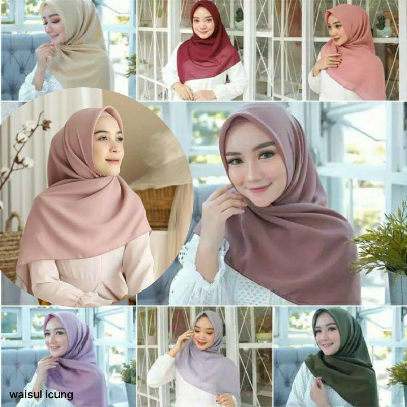 HIJAB SEGIEMPAT Muslimah harian fashion JILBAB SEGIEMPAT square