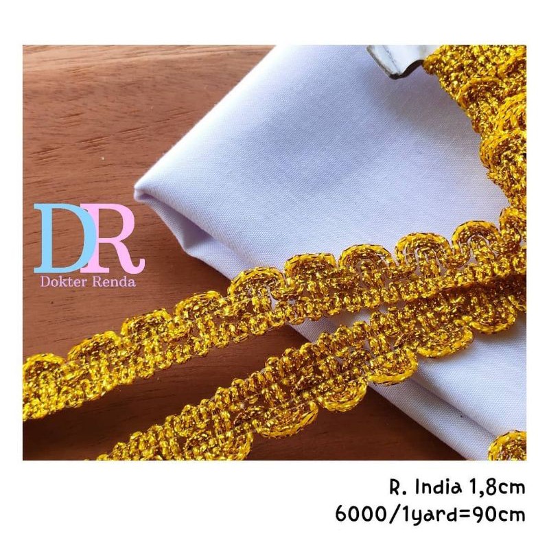 renda india gold 2cm
