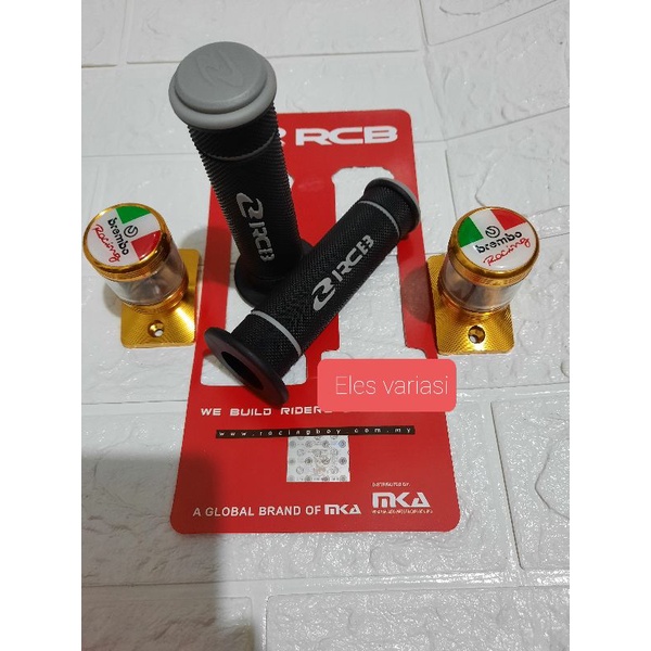 Handgrip Handfat Grip Asli RCB Racing Boy Dan Tabung minyak Rem Brembo Set  Nmax Pcx Adv