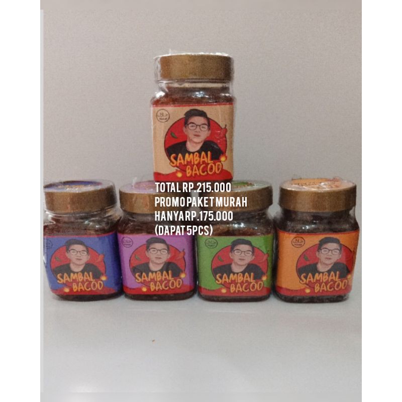 

Set Sambal 5 Varian Sambal Bawang Teri Cumi Jarot Dan Ebi