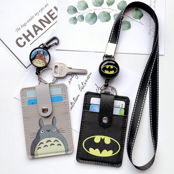 Tali Name Tag Lanyard Karakter Card Holder Id Card 3 Slot