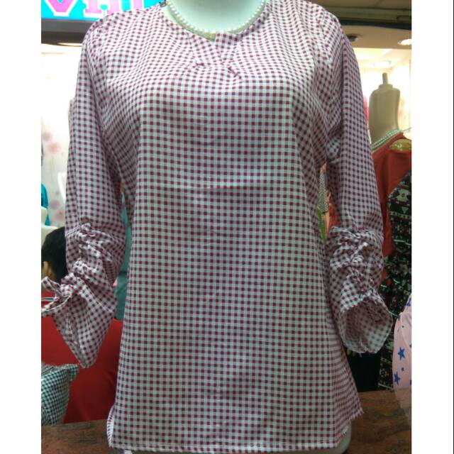 Atasan kotak blouse wanita blouse kimono baju atasan lengan panjang grosir wanita murah tanah abang