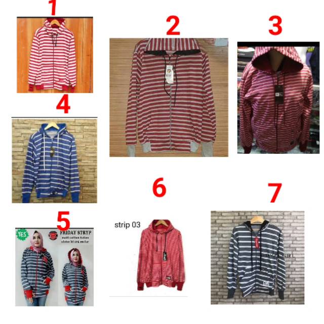 Jaket garis garis hitam putih