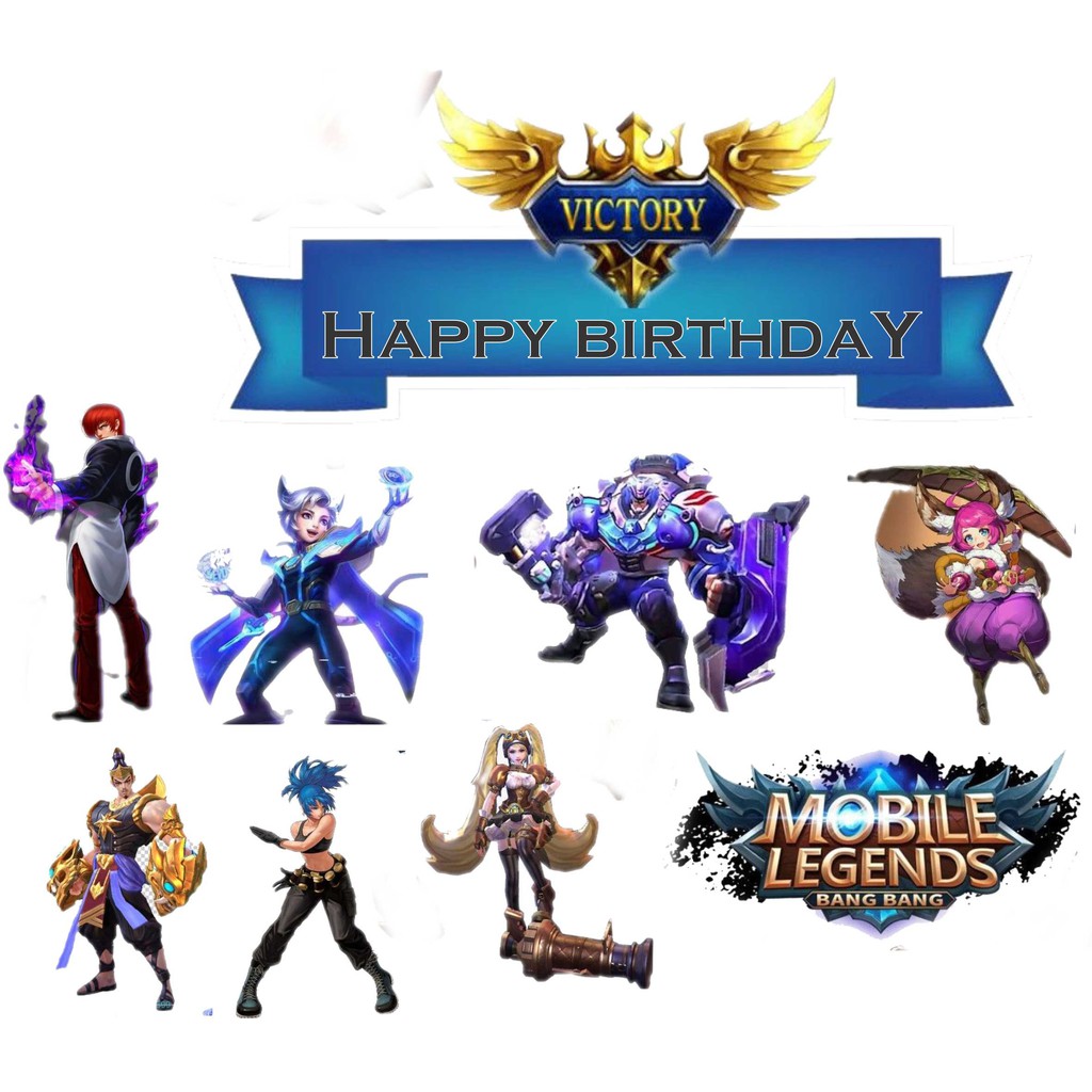 

TOPPER CAKE ULANG TAHUN / HIASAN KUE MOBILE LEGEND