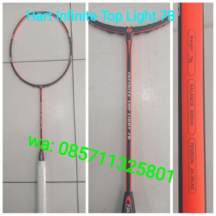 Raket Badminton- HART INFINITE TOPLIGHT 78 Attack  F5 Technology