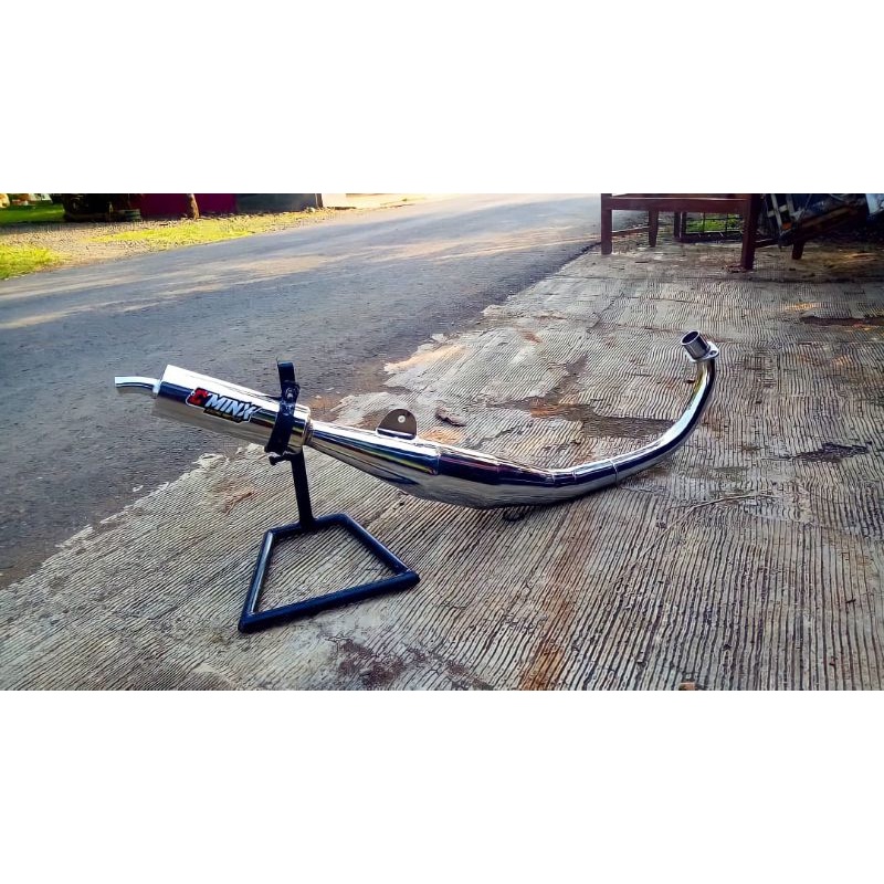 knalpot racing satria full crome by c'minx