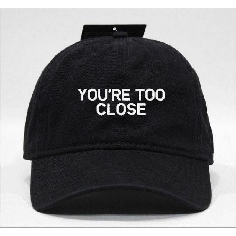 Topi baseball ediko bahan rafel premium pengait cakop besi pria wanita-You re close hitam