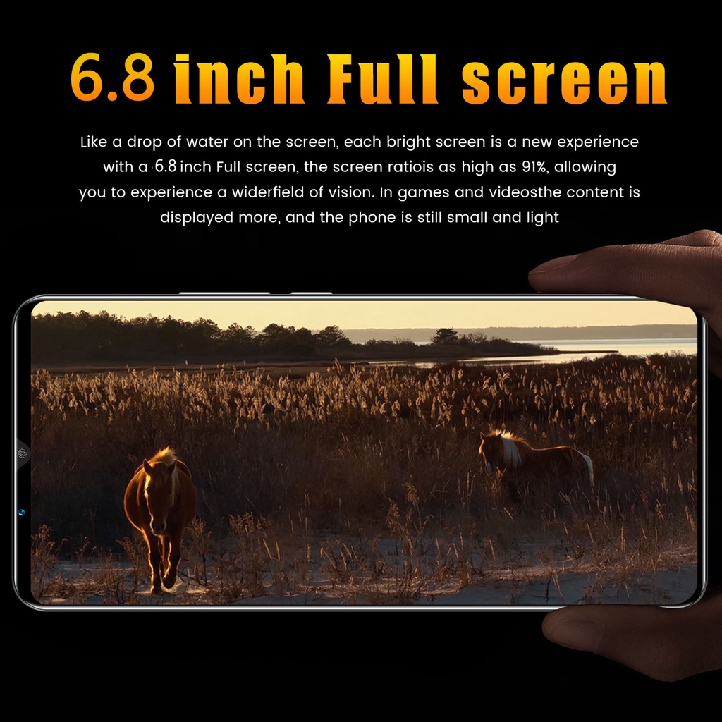 Baru Asli M11 Ultra Smartphone 8 GB + 256 GB Android 10.0 sistem Dual SIM  Handphone 5G Layar HD 6,8 inci Ponsel Gaming Legendaris   Free Aksesoris