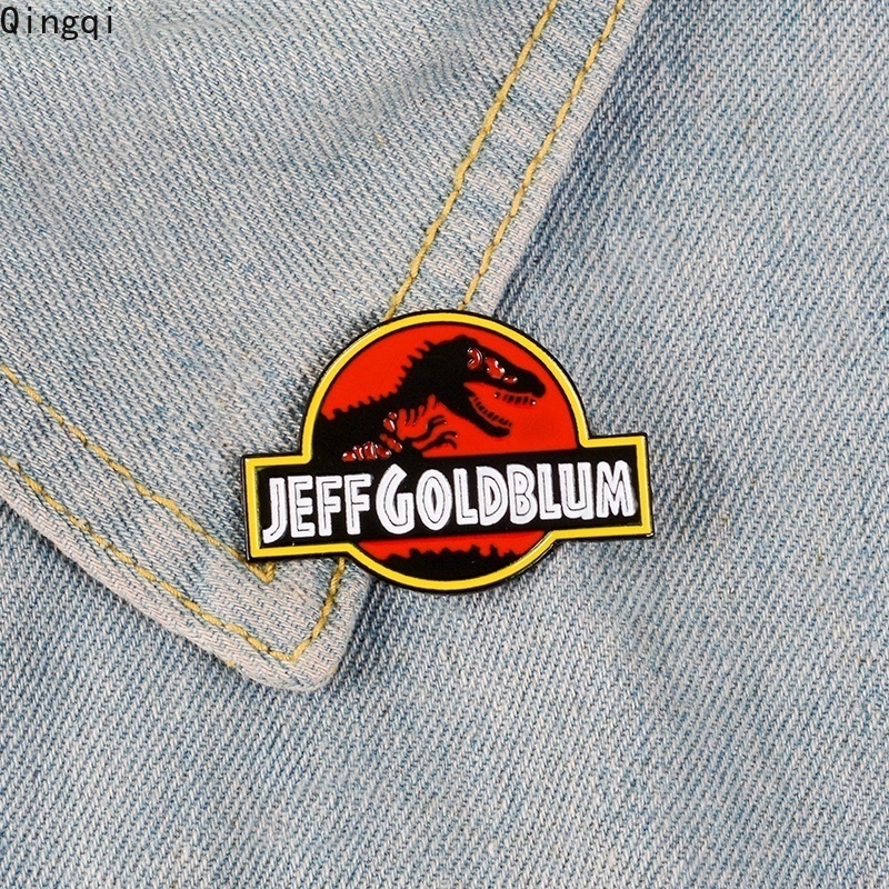 Bros Pin Enamel Desain Dinosaurus Jurassic World Gaya Punk Untuk Hadiah